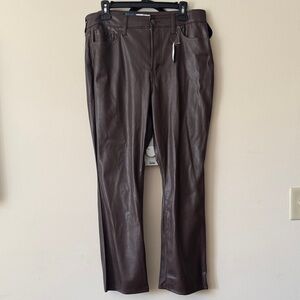 NWT Brown Leather Jeans
